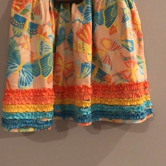 NWT Matilda Jane Dress Short Sleeve Girls Size 2 Butterflies Pockets Stretchy - Picture 3 of 10